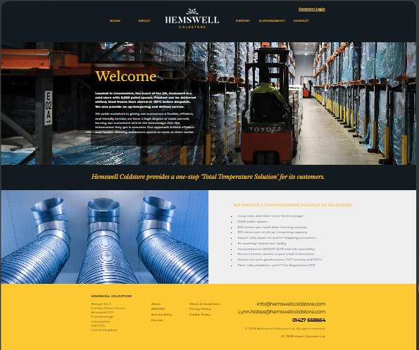 Hemswell Coldstore website